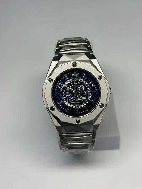 HUBLOT GENEVE MASTER LOCK-DATE ADJUST SKELETON WATCH